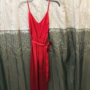Satin Ruby Jumpsuit X FOREVER21